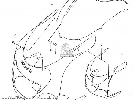 COWLING BODY (MODEL W) - GSXR600 1999 (X)