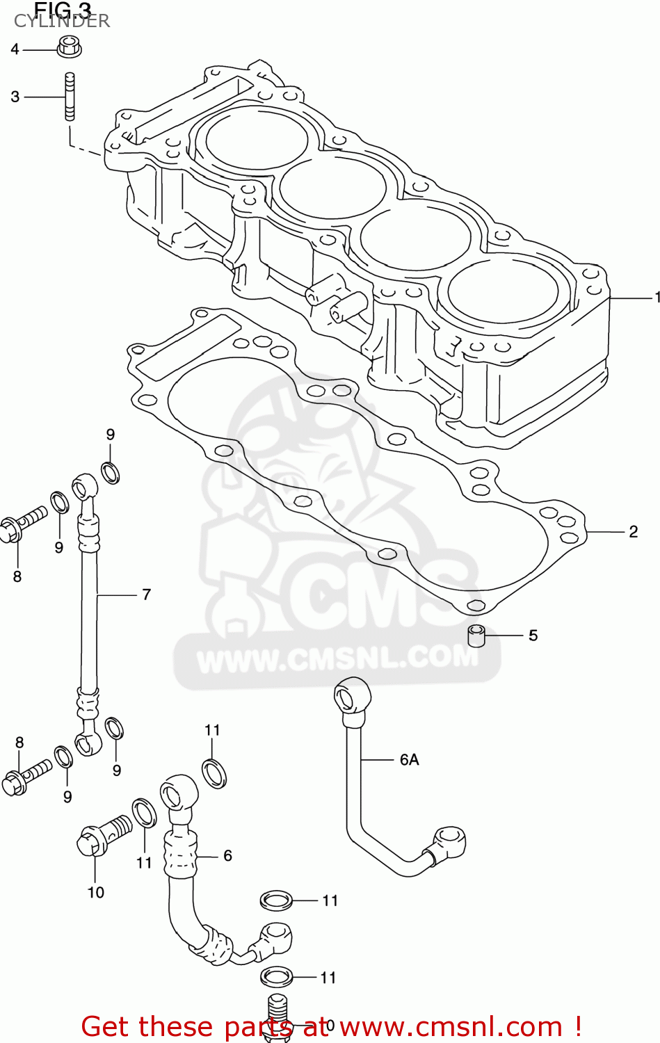 CYLINDER GSXR600 2000 (Y) USA (E03)