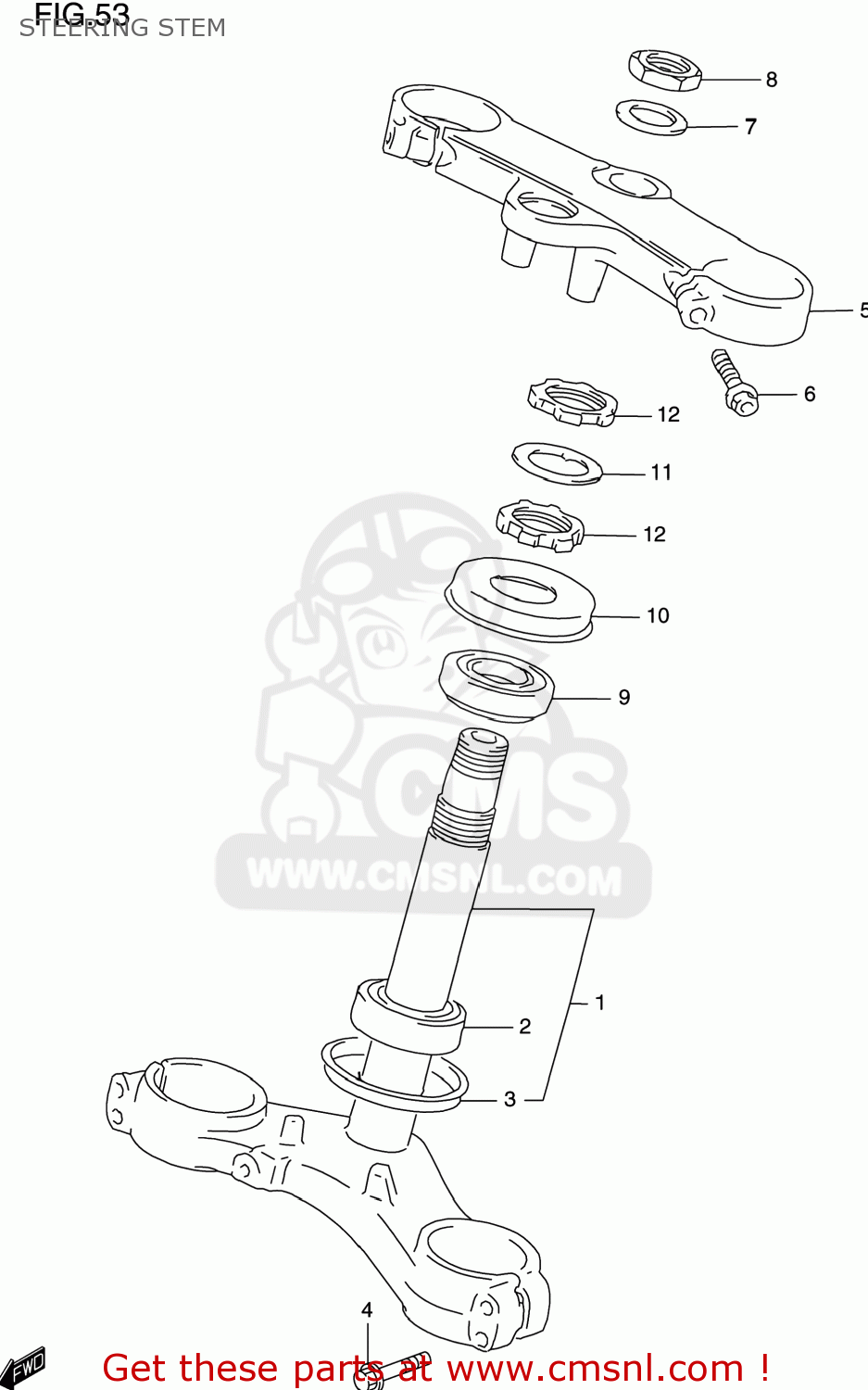 STEERING STEM GSXR600 2000 (Y) USA (E03)