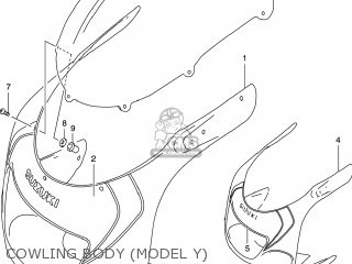 COWLING BODY (MODEL Y) - GSXR600 2000 (Y) USA (E03)