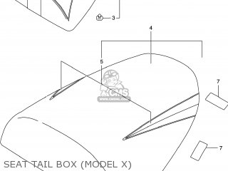 SEAT TAIL BOX (MODEL X) - GSXR600 2000 (Y) USA (E03)