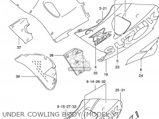 UNDER COWLING BODY (MODEL Y) - GSXR600 2000 (Y) USA (E03)