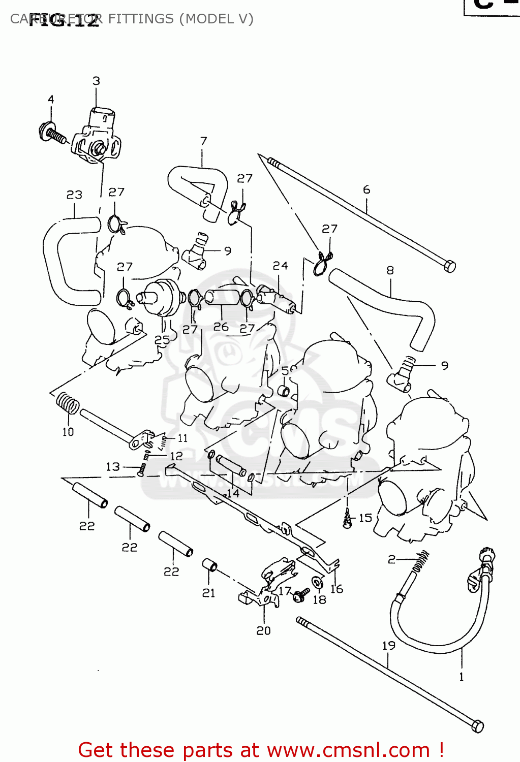 CARBURETOR FITTINGS (MODEL V) GSXR600 2000 (Y)