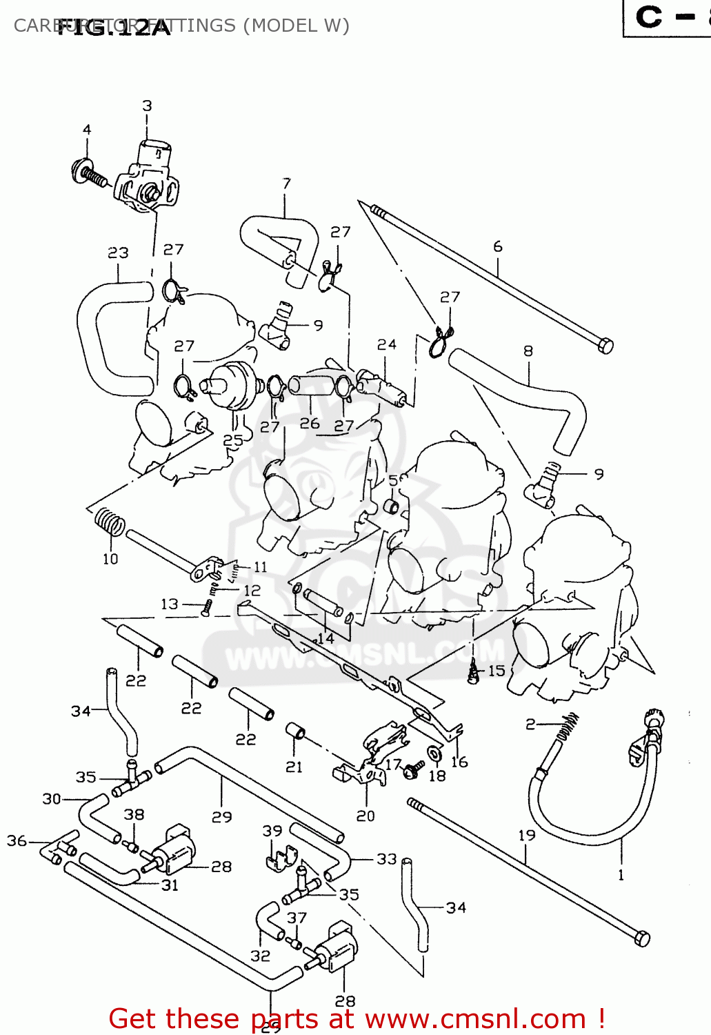 CARBURETOR FITTINGS (MODEL W) GSXR600 2000 (Y)