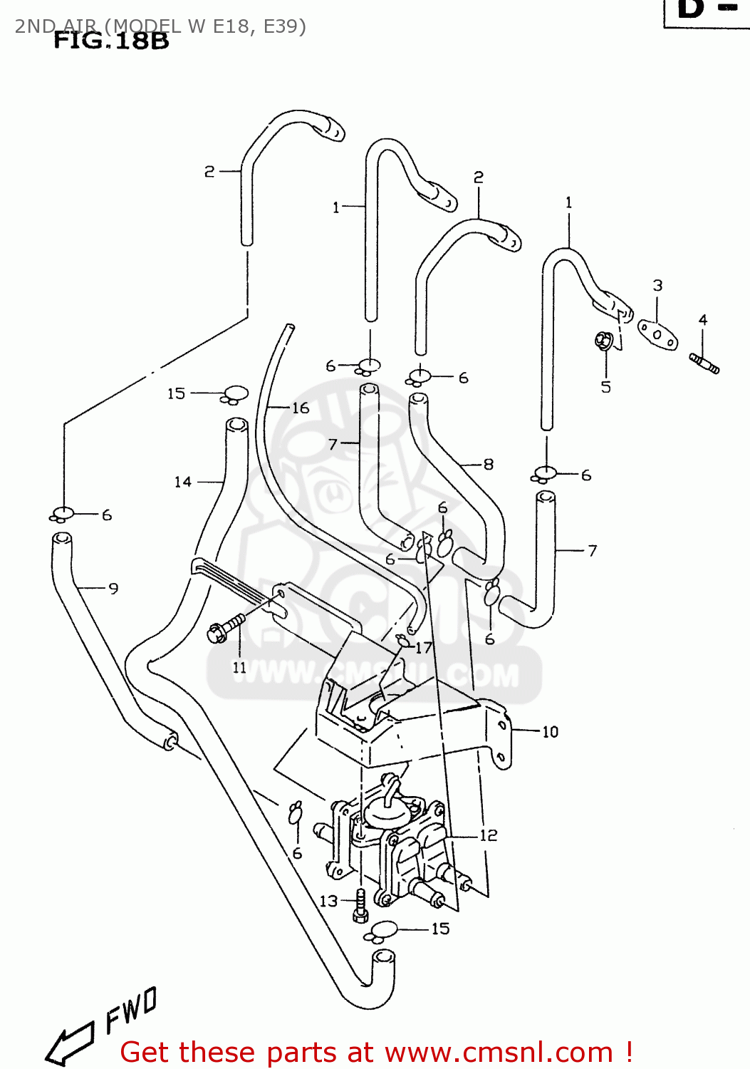 2ND AIR (MODEL W E18, E39) GSXR600 2000 (Y)