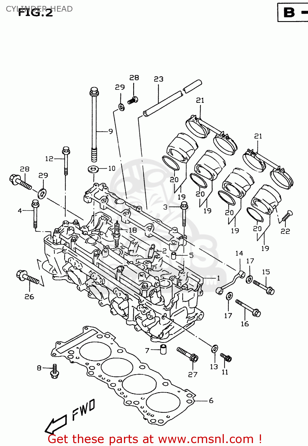CYLINDER HEAD GSXR600 2000 (Y)
