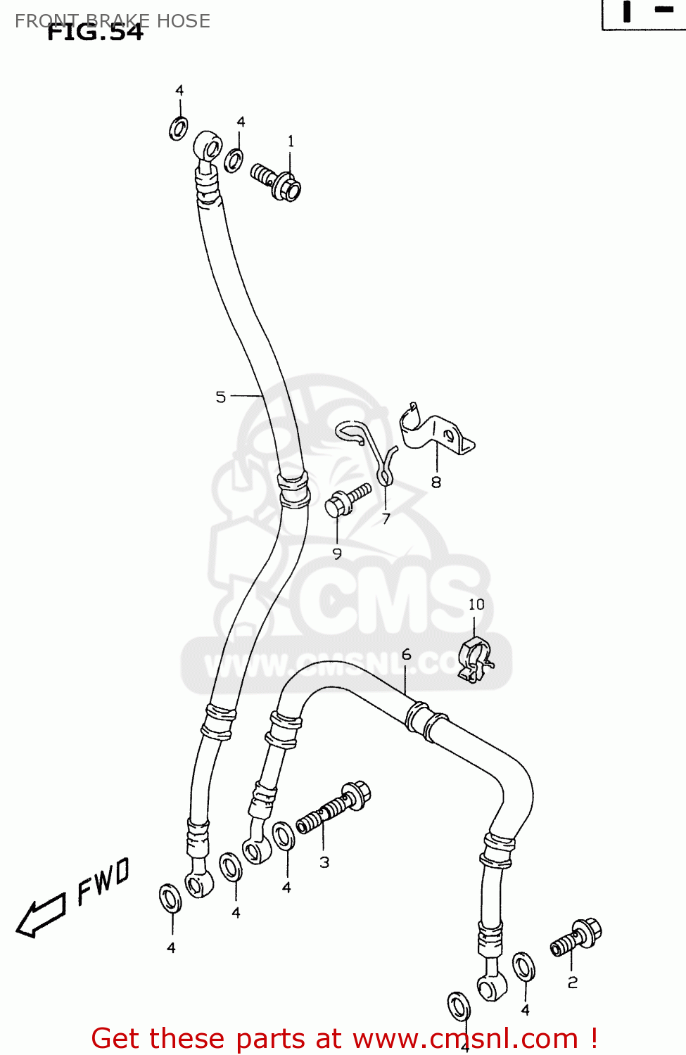FRONT BRAKE HOSE GSXR600 2000 (Y)