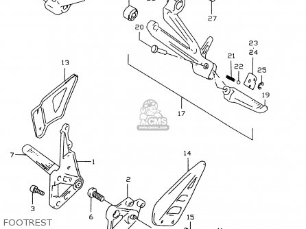 FOOTREST - GSXR600 2000 (Y)