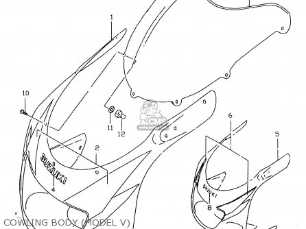 COWLING BODY (MODEL V) - GSXR600 2000 (Y)
