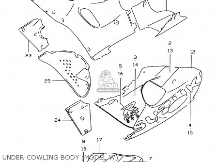 UNDER COWLING BODY (MODEL W) - GSXR600 2000 (Y)