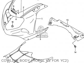 COWLING BODY (MODEL K2 FOR YC2) - GSXR600 2001 (K1) USA (E03)