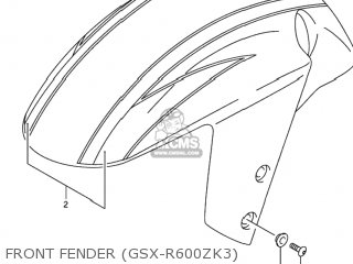 FRONT FENDER (GSX-R600ZK3) - GSXR600 2001 (K1) USA (E03)