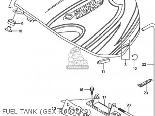 FUEL TANK (GSX-R600ZK3) - GSXR600 2001 (K1) USA (E03)