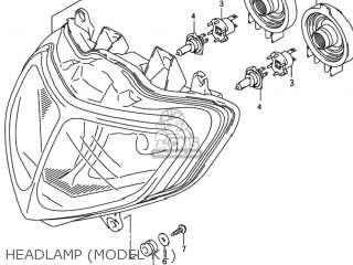 HEADLAMP (MODEL K1) - GSXR600 2001 (K1) USA (E03)