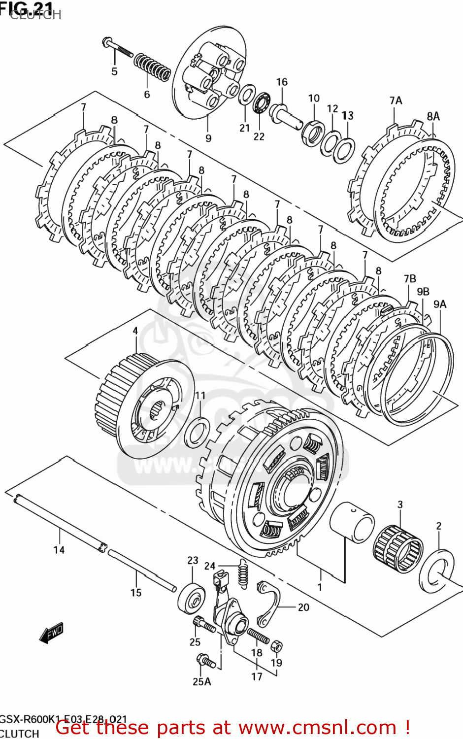 CLUTCH GSXR600 2002 (K2) USA (E03)