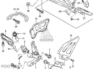 FOOTREST - GSXR600 2002 (K2) USA (E03)
