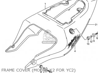 FRAME COVER (MODEL K2 FOR YC2) - GSXR600 2002 (K2) USA (E03)