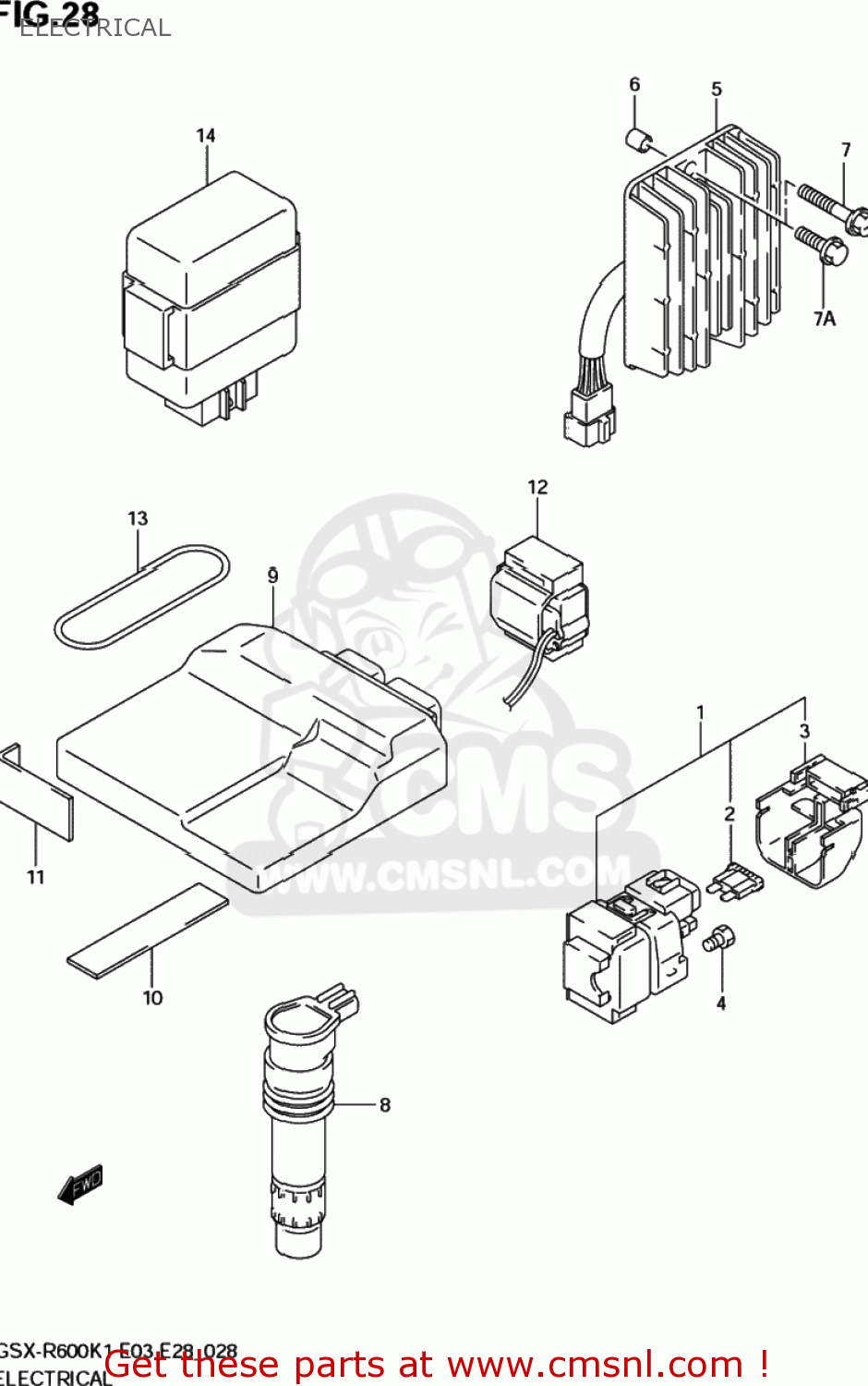 ELECTRICAL GSXR600 2003 (K3) USA (E03)