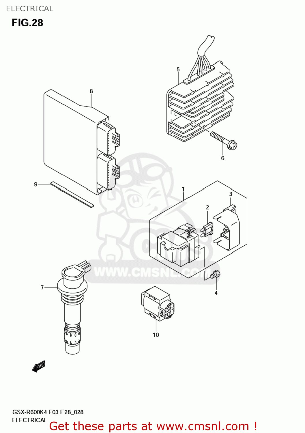 ELECTRICAL GSXR600 2004 (K4) USA (E03)