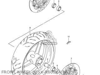 FRONT WHEEL (GSX-R600K4/K5) - GSXR600 2004 (K4) USA (E03)