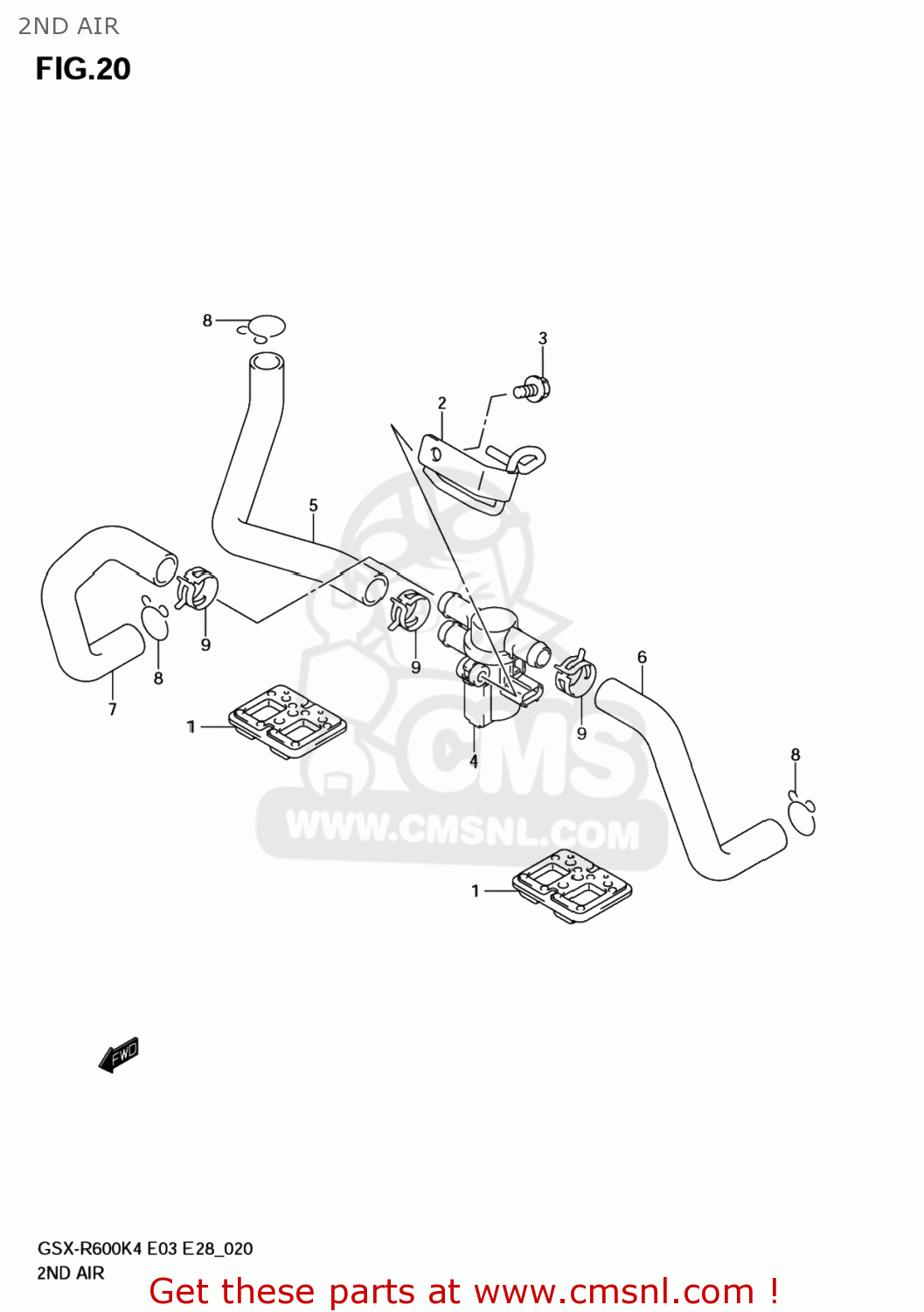 2ND AIR GSXR600 2005 (K5) USA (E03)