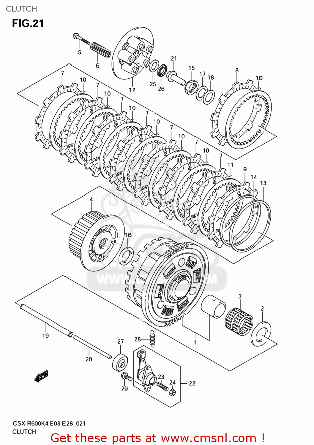 CLUTCH GSXR600 2005 (K5) USA (E03)