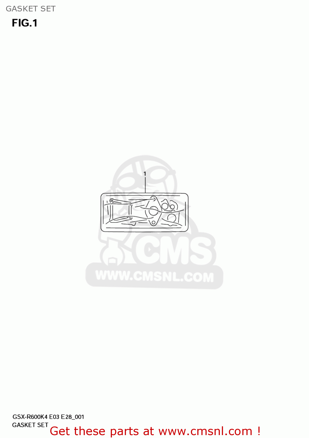 GASKET SET GSXR600 2005 (K5) USA (E03)