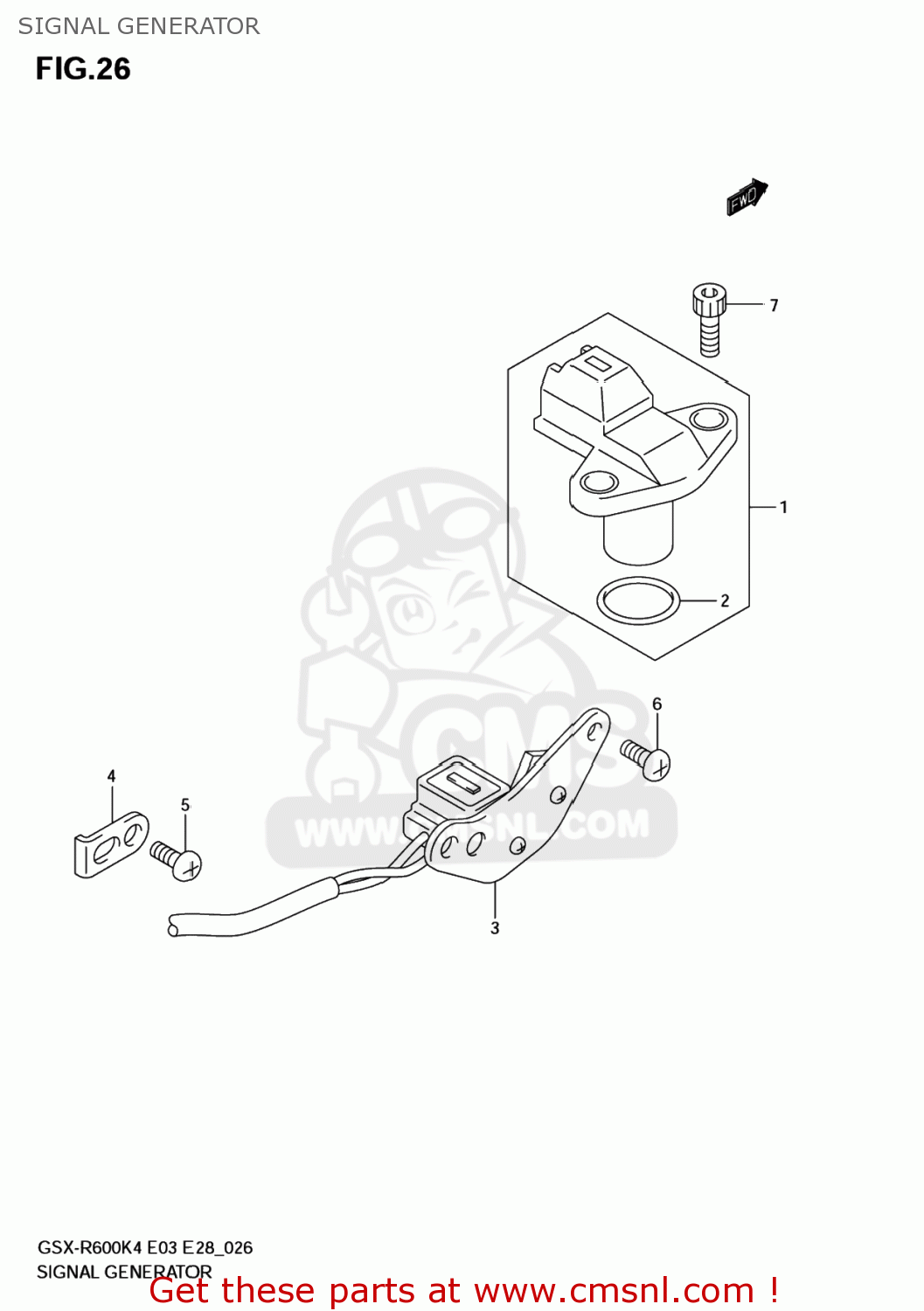 SIGNAL GENERATOR GSXR600 2005 (K5) USA (E03)