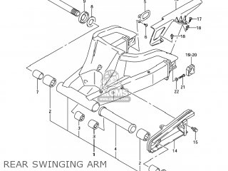 REAR SWINGING ARM - GSXR600 2005 (K5) USA (E03)