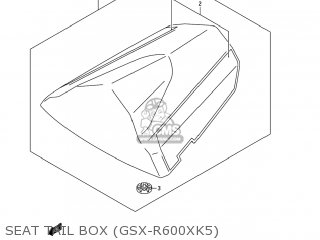 SEAT TAIL BOX (GSX-R600XK5) - GSXR600 2005 (K5) USA (E03)