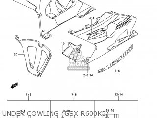 UNDER COWLING (GSX-R600K5) - GSXR600 2005 (K5) USA (E03)