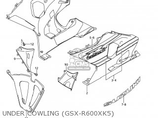UNDER COWLING (GSX-R600XK5) - GSXR600 2005 (K5) USA (E03)