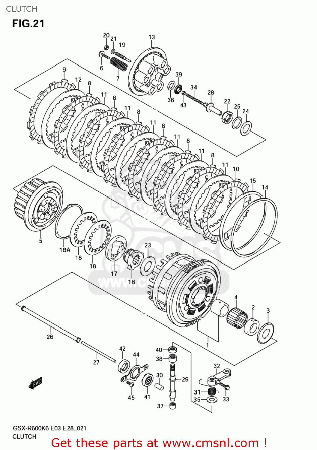 CLUTCH GSXR600 2006 (K6) USA (E03)