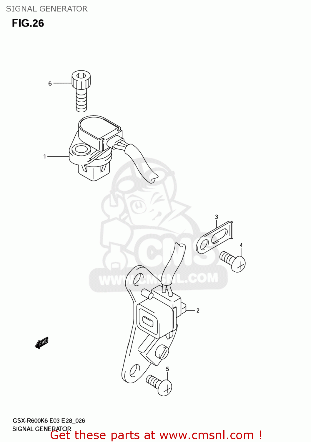 SIGNAL GENERATOR GSXR600 2006 (K6) USA (E03)