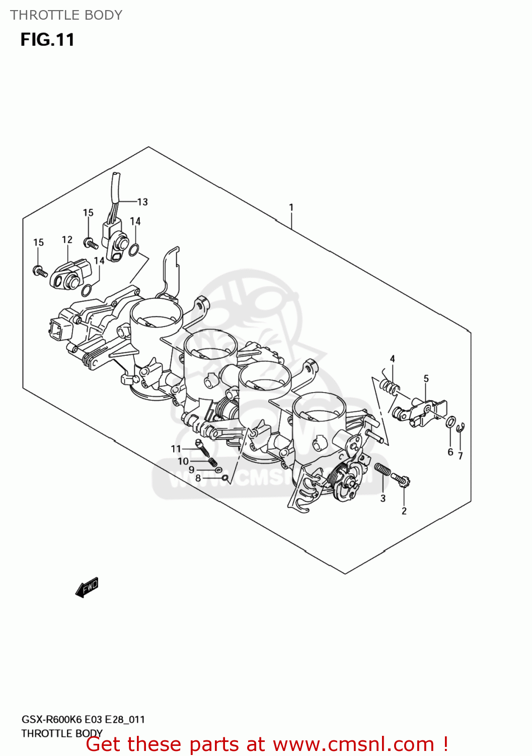 THROTTLE BODY GSXR600 2006 (K6) USA (E03)