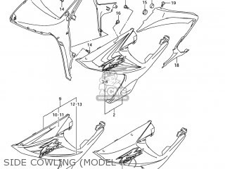 SIDE COWLING (MODEL K7) - GSXR600 2006 (K6) USA (E03)