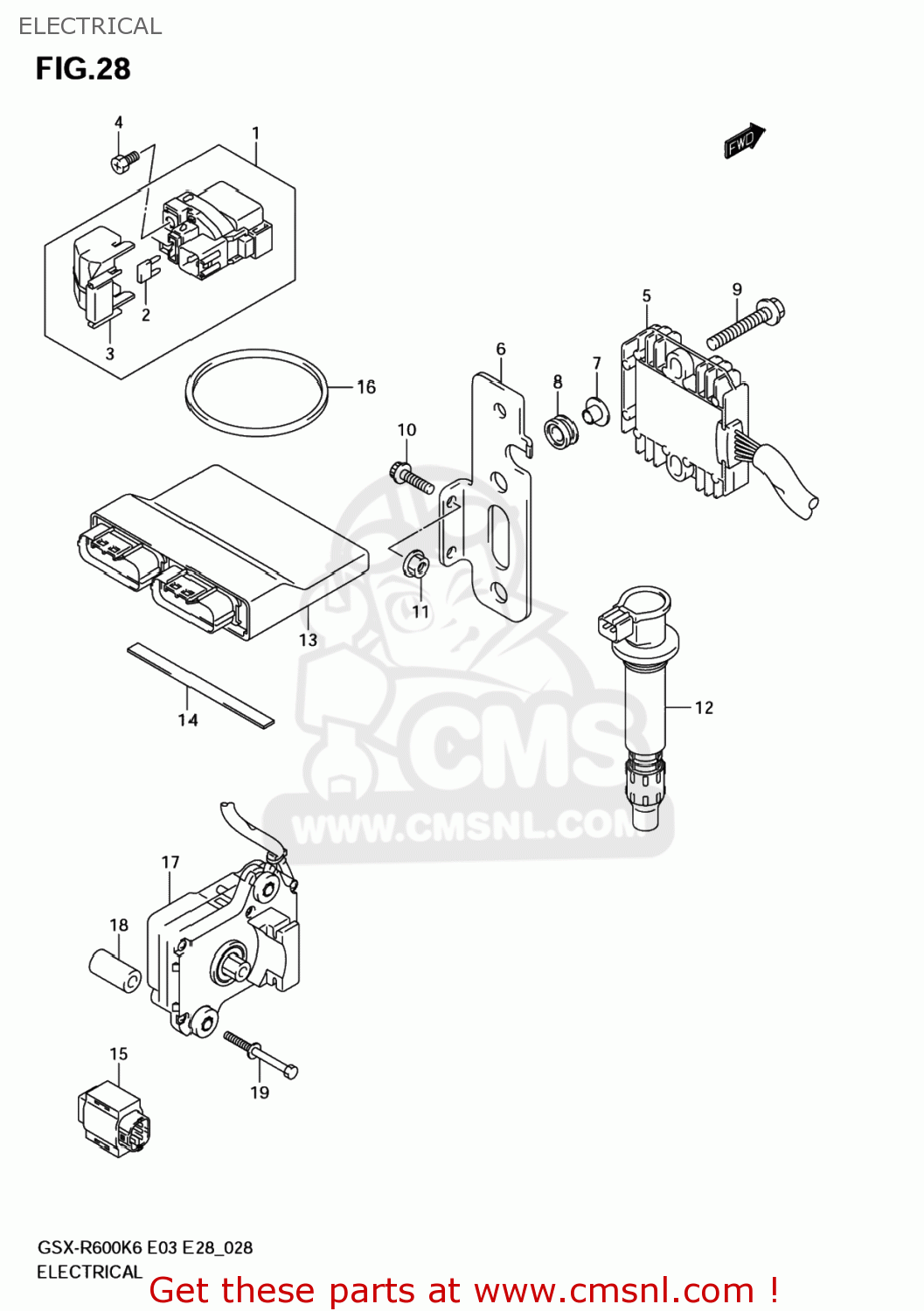 ELECTRICAL GSXR600 2007 (K7) USA (E03)