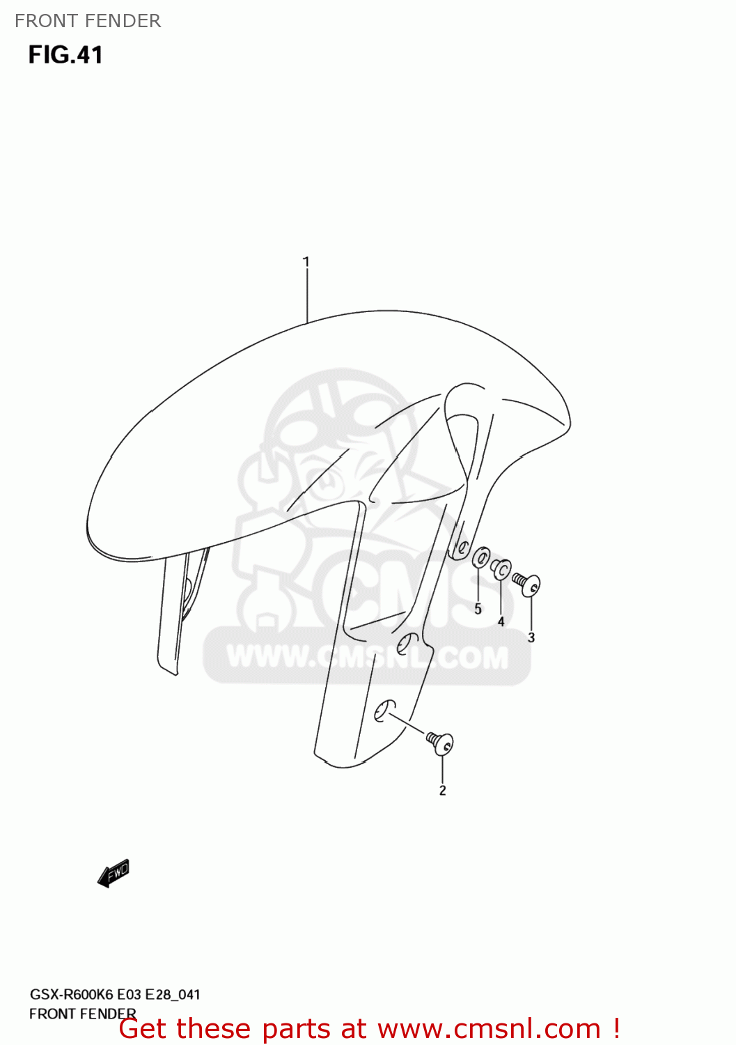 FRONT FENDER GSXR600 2007 (K7) USA (E03)