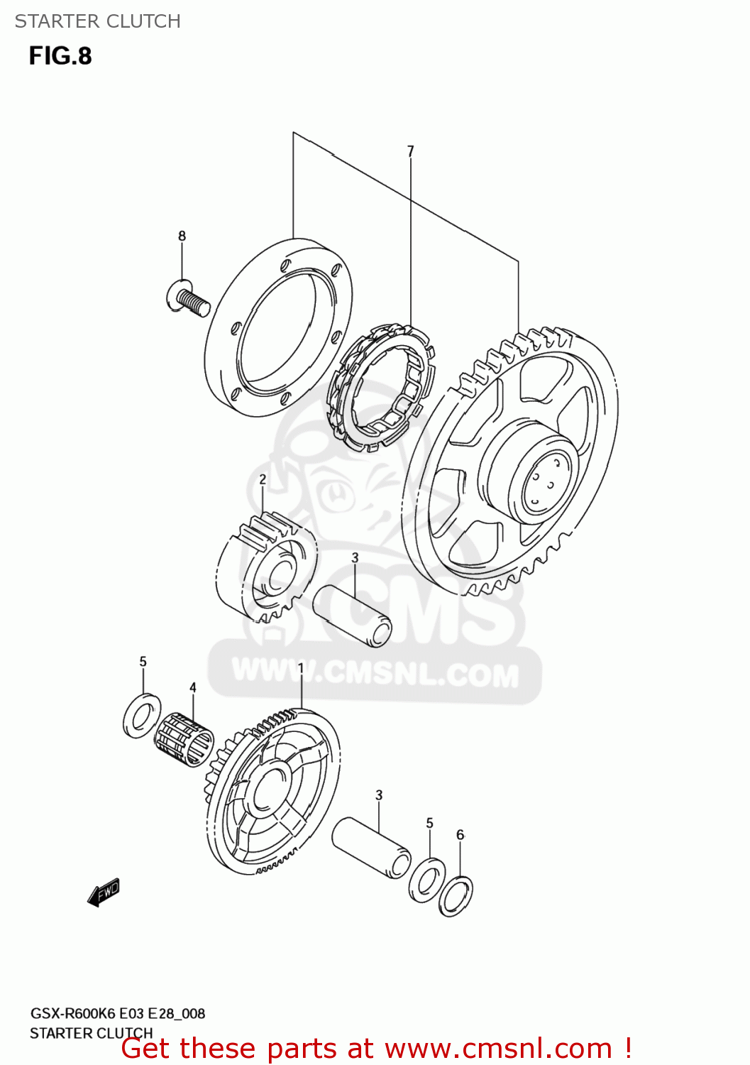 STARTER CLUTCH GSXR600 2007 (K7) USA (E03)