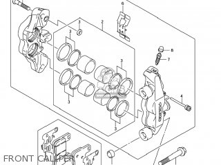 FRONT CALIPER - GSXR600 2007 (K7) USA (E03)
