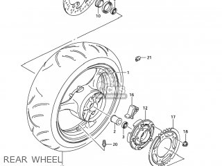 REAR WHEEL - GSXR600 2007 (K7) USA (E03)