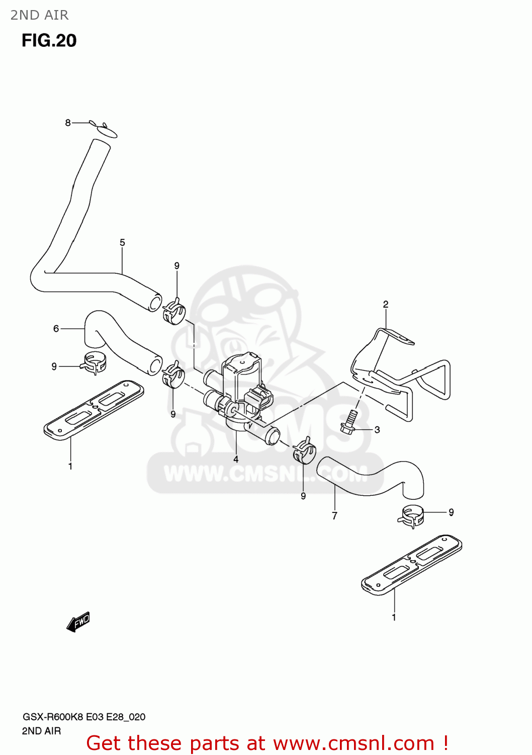 2ND AIR GSXR600 2008 (K8) USA (E03)