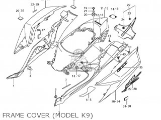 FRAME COVER (MODEL K9) - GSXR600 2008 (K8) USA (E03)