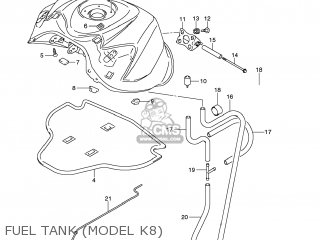 FUEL TANK (MODEL K8) - GSXR600 2008 (K8) USA (E03)