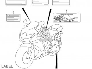 LABEL - GSXR600 2008 (K8) USA (E03)