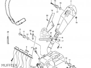 MUFFLER - GSXR600 2008 (K8) USA (E03)