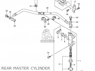 REAR MASTER CYLINDER - GSXR600 2008 (K8) USA (E03)