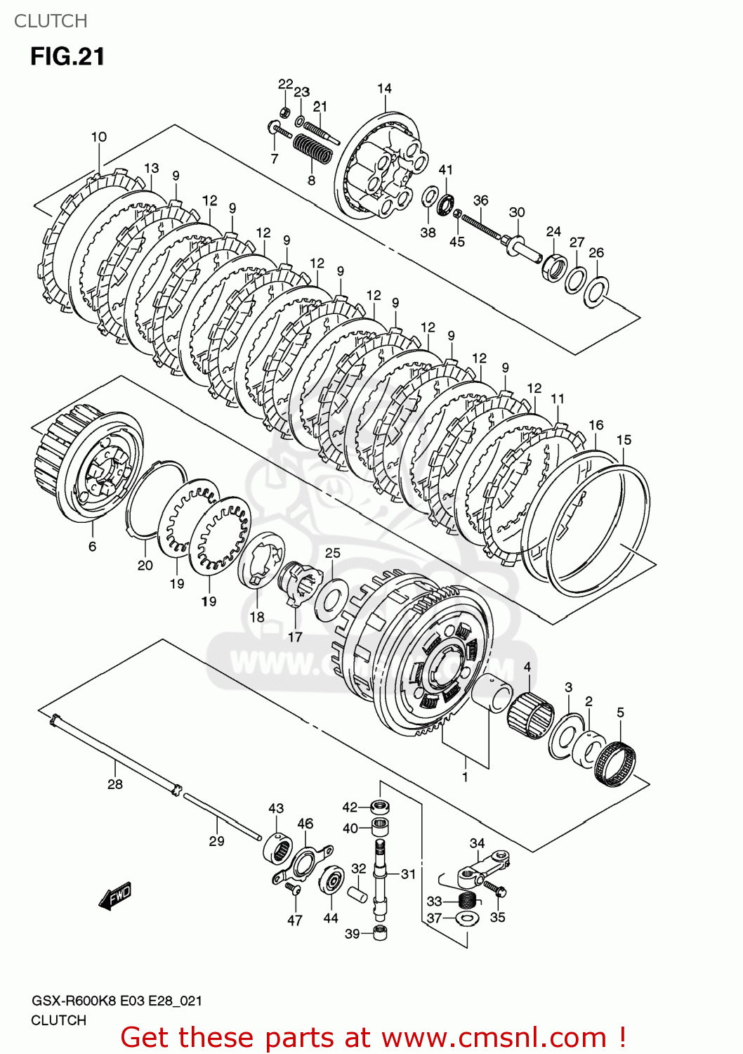 CLUTCH GSXR600 2009 (K9) USA (E03)