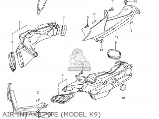 AIR INTAKE PIPE (MODEL K9) - GSXR600 2009 (K9) USA (E03)