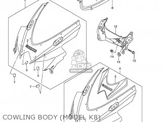 COWLING BODY (MODEL K8) - GSXR600 2009 (K9) USA (E03)